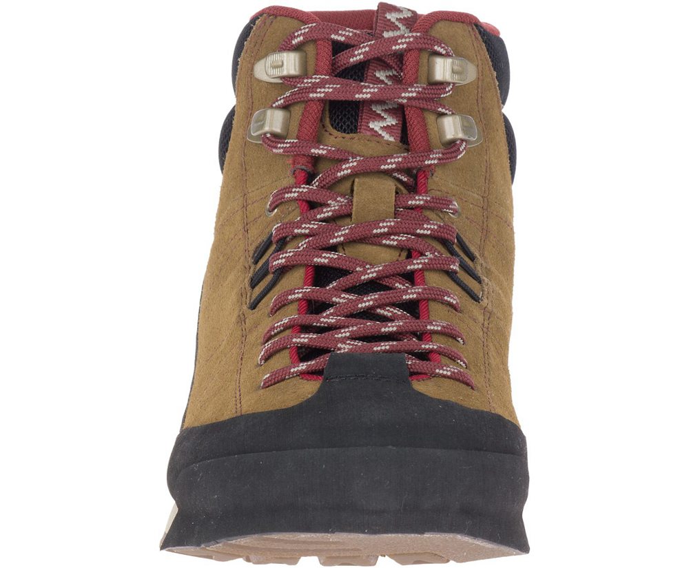 Merrell Boots Brown/Black - Catalyst Mid Suede Waterproof - Mens 02IOCKVRP